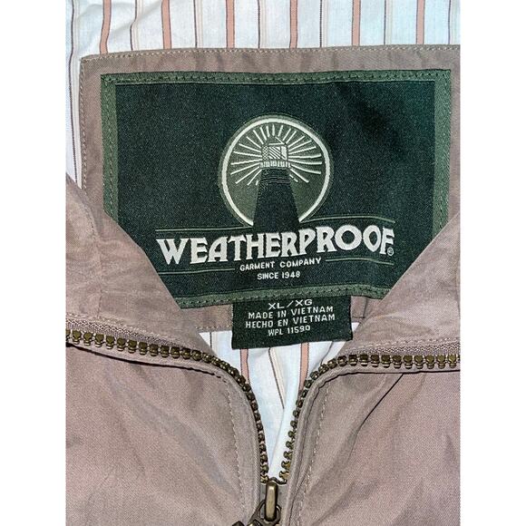 Mens Weatherproof Tan‎ Khaki Vintage Long Sleeve Jacket Pockets Size XL - Picture 3 of 11